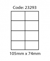 ABBA 23293 Laser Label [105mm x 74mm]